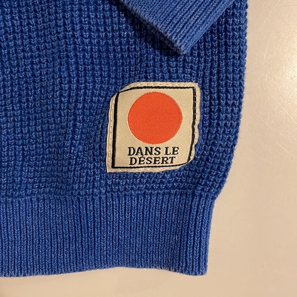 Zara Blue Acid Wash Knit Waffle Sweater - 3-4T - Picture 2 of 4